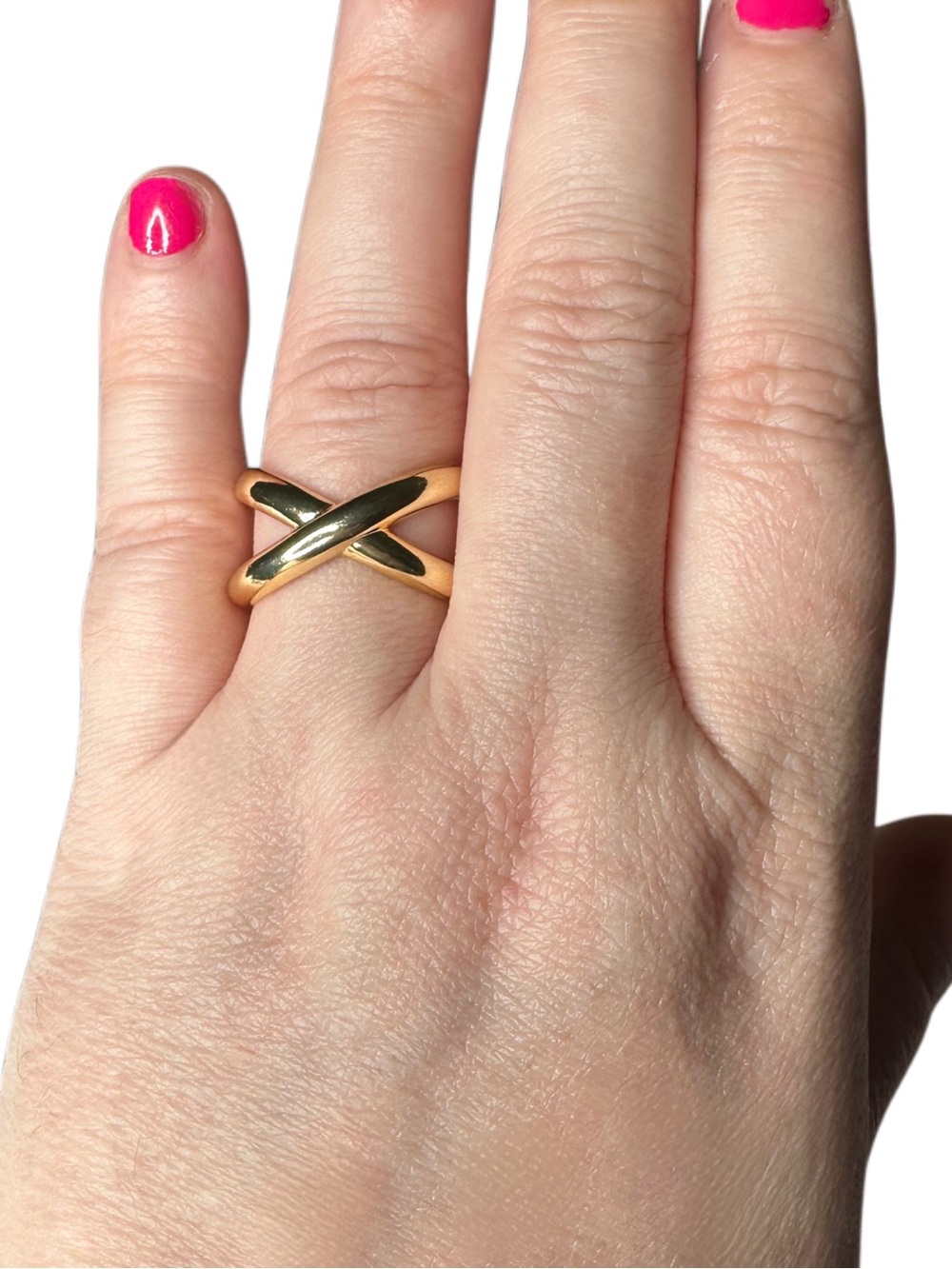 Gold Crisscross X Ring - Women's Fashion Jewelry